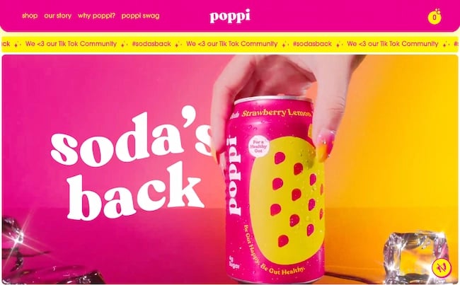 product launch example: poppi soda