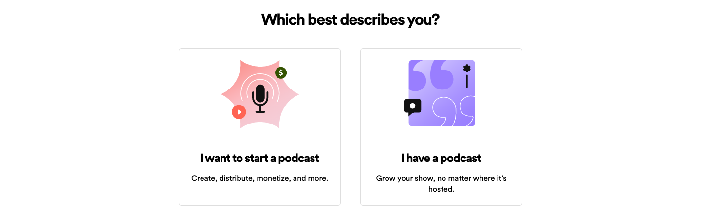 how to start a podcast on spotify: step 1 create an account
