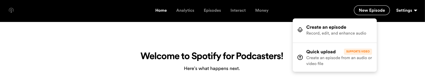 how to start a podcast on spotify: step 3 upload your files
